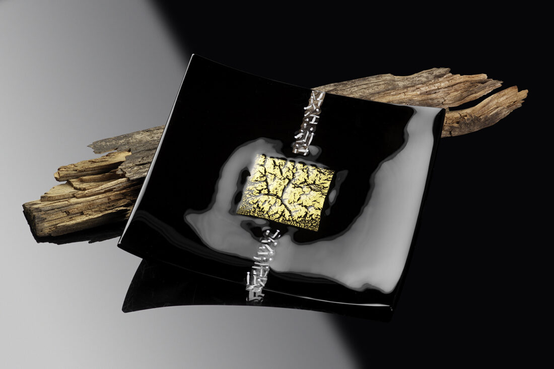 "Gold" square centerpiece Panizzi Eugenio