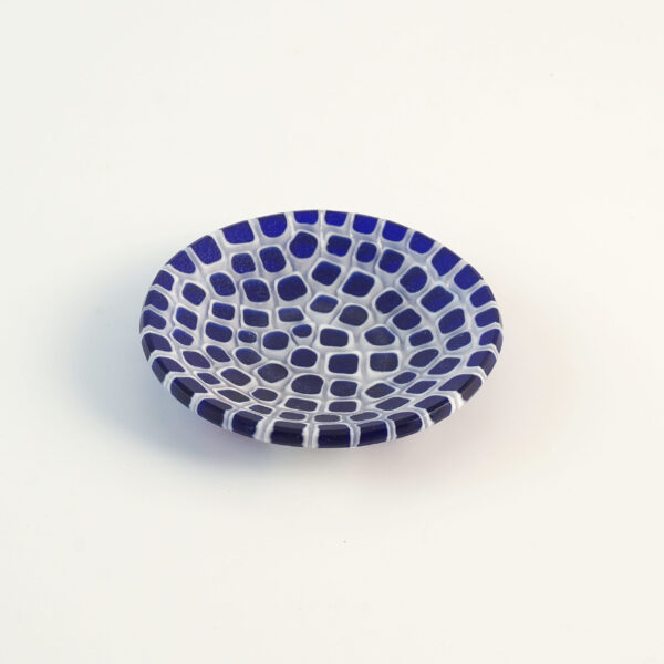 "Merletti" piatto cm. 8 murrine blu